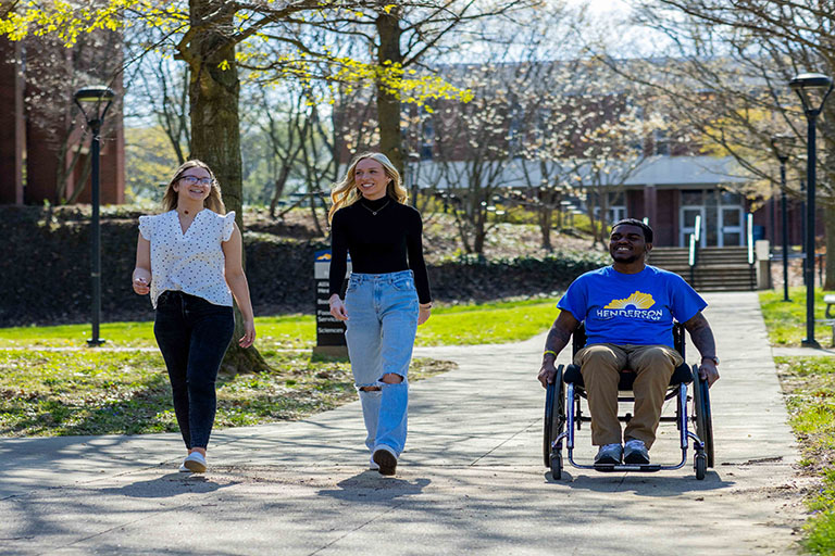 students on the HCC campus